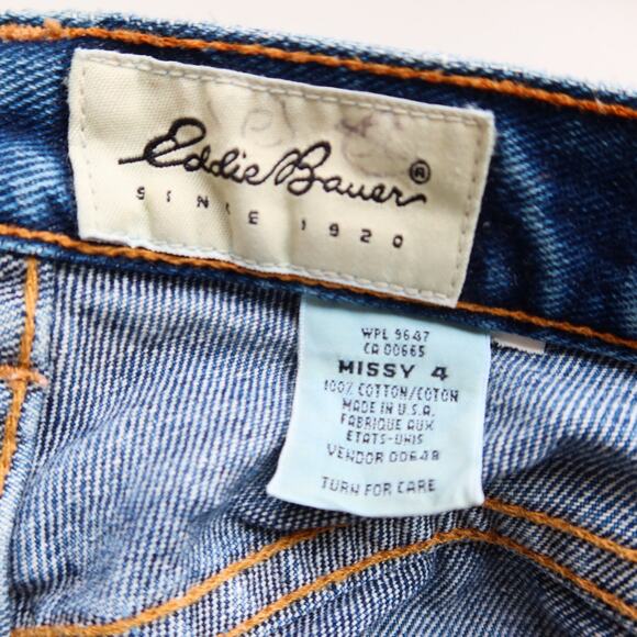 Eddie Bauer Straight Leg High Waisted Jeans Size 4 - Picture 4 of 9